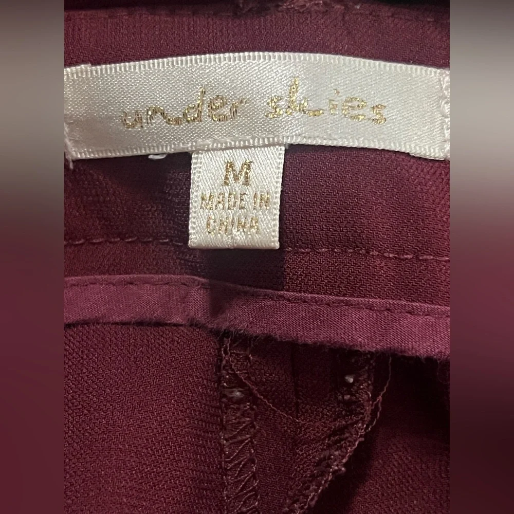 Under Skies Burgundy Slim Ankle Pants Medium - Picture 4 of 4